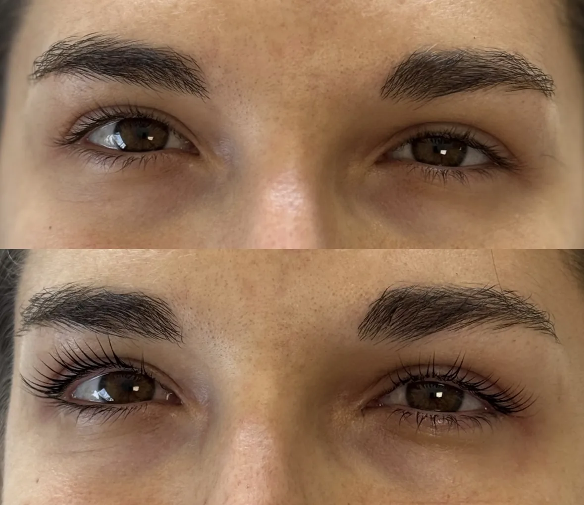 Rehaussement de cils YUMI Lashes résultat Reveal Beauty Sanary
