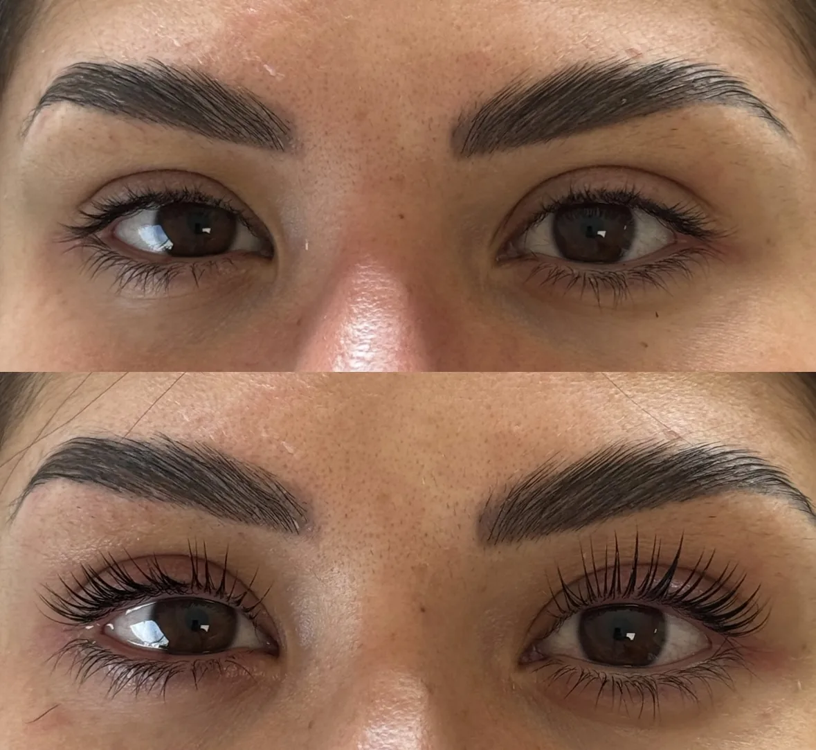 Rehaussement de cils YUMI Lashes résultat Reveal Beauty Sanary